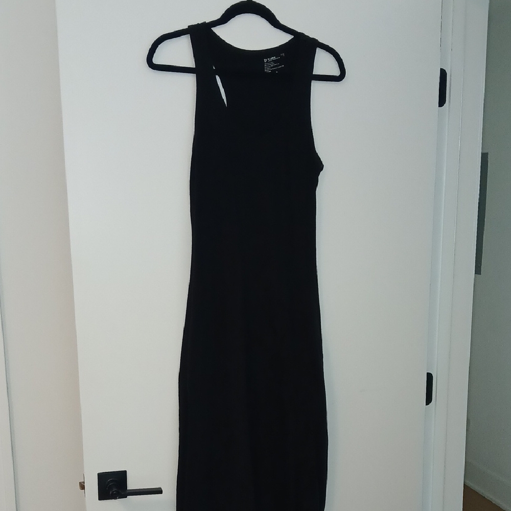Organic Cotton Black Racerback Dress